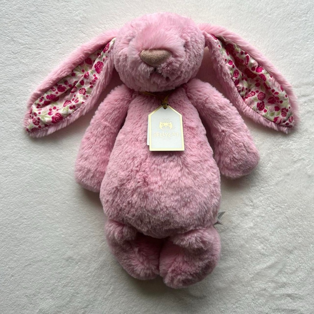 Blushkin Blossom Luxe Bunny Jellycat - Medium - Authentic - Brand New
